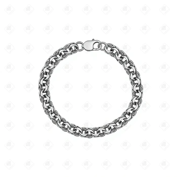 Браслет плетения Бисмарк, серебро I категория 925, вес 29.06 г.