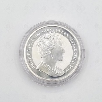 Монета "Исландская королева", серебро III категория 925, вес 33.61 г.