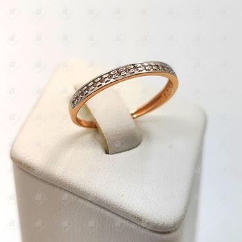 кольцо с бриллиантами , золото 585 II Категория, вес 0.9 г.