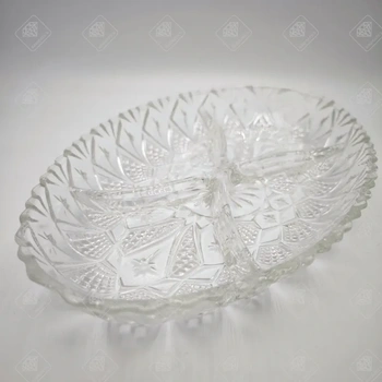 Сервировочное блюдо из стекла СССР