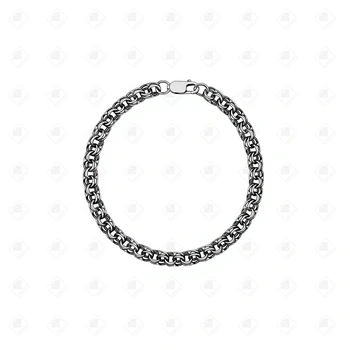 Браслет плетения Бисмарк, серебро II категория 925, вес 15.58 г.