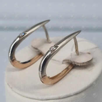Серьги с Бриллиантами, золото 585 II Категория, вес 3.1 г.