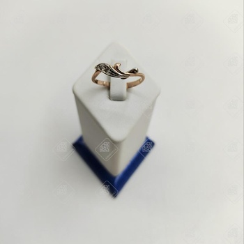 Кольцо с бриллиантами 1Бр Кр 57 0,58ct 4/5A, золото 585 II Категория, вес 1.62 г.