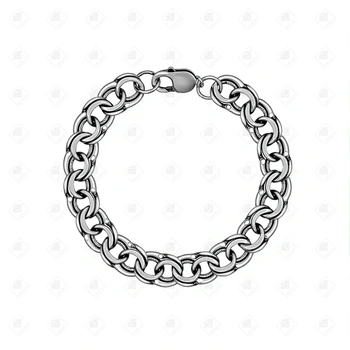 Браслет плетения Бисмарк, серебро II категория 925, вес 32.92 г.