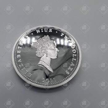 монета 1, серебро III категория 925, вес 31.22 г.