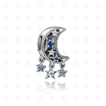 Шарм Pandora Blue Star & Crescent Moon Dream Big, серебро I категория 925, вес 2.71 г.