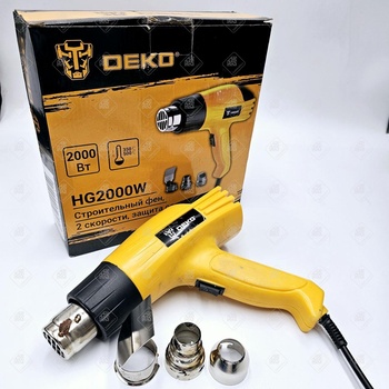 Строительный фен DEKO HG2000W, 2000 Вт