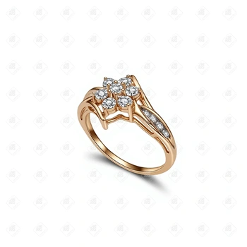 Кольцо с Бриллиантами 0.046сt, золото 585 (14K), вес 2.35 г.