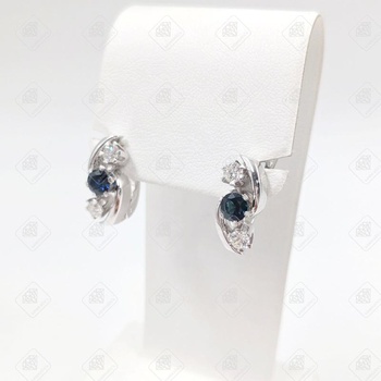 Серьги с бриллиантами 0,64ct, золото 585 II Категория, вес 7.98 г.