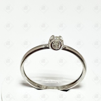 Кольцо с бриллиантом 1Бр Кр57 0,043Ct 4/4A, золото 585 II Категория, вес 1.62 г.