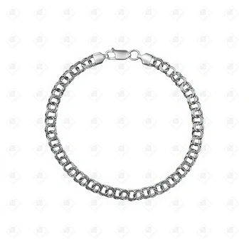 Браслет плетения Бисмарк, серебро I категория 925, вес 11.06 г.