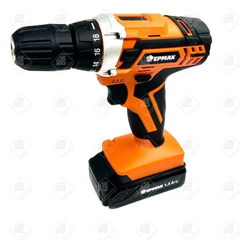 Дрель шуруповерт Ермак 691-030 + набор инструментов 