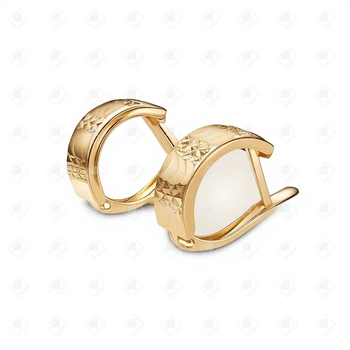 Серьги золотые, золото 585 II Категория, вес 2.05 г.