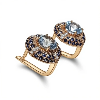 Серьги, золото 585 (14K), вес 4.26 г.