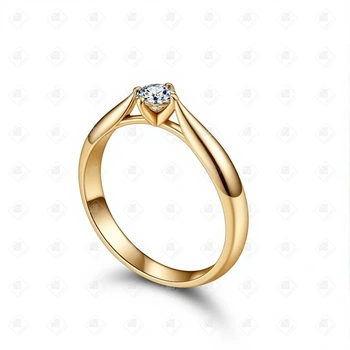 Кольцо с Бриллиантом, золото 585 II Категория, вес 1.51 г.