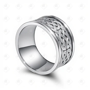 Кольцо с узорами, серебро I категория 925, вес 7.53 г.