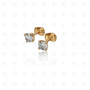 Серьги золотые, золото 585 (14K), вес 1.08 г.