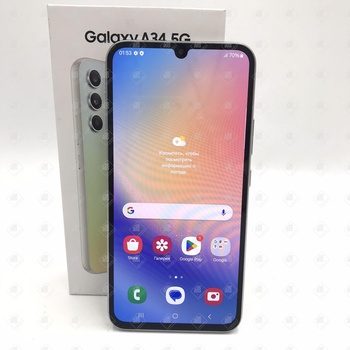 Samsung Galaxy A34, 128 ГБ, серебристый, 6 ГБ