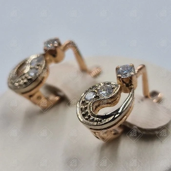 Серьги с Бриллиантами 0,4ct, золото 585 II Категория, вес 4.73 г.