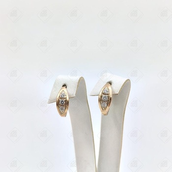 Серьги с бриллиантами, золото 585 (14K), вес 3.25 г.