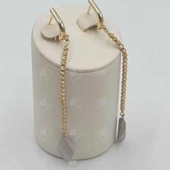 Серьги, золото 585 II Категория, вес 4.43 г.