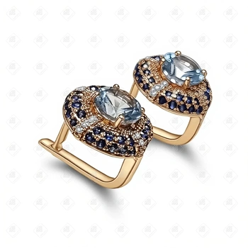 Серьги, золото 585 (14K), вес 4.26 г.