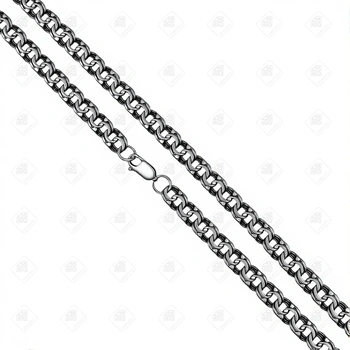 Цепь плетения Бисмарк, серебро I категория 925, вес 58.11 г.