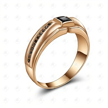 Кольцо с Ониксом, золото 585 (14K), вес 3.62 г.