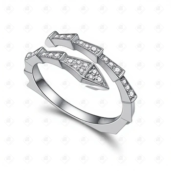 Кольцо в форме змеи, золото 585 (14K), вес 1.55 г.