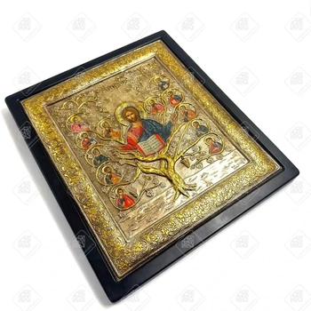 Икона позолоченная золотом 24к Спас Древо Жизни 