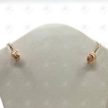 Серьги божьи коровки, золото 585 II Категория, вес 0.98 г.