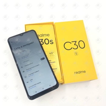 Realme C30s, 64 ГБ, черный, 4 ГБ