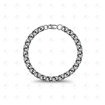 Браслет плетения Бисмарк, серебро II категория 925, вес 17.11 г.