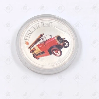 Монета 1 доллар 2006 Г.В. Пожарная машина , серебро II категория 925, вес 31.135 г.