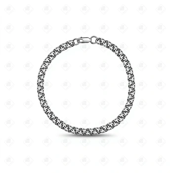 Браслет плетения Бисмарк, серебро II категория 925, вес 11.04 г.