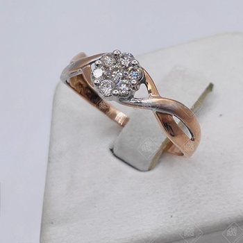 Кольцо с брилиантом, золото 585 (14K), вес 1.49 г.