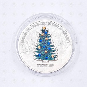 монета Bank OF Nauru  10 dollars, серебро I категория 925, вес 34.64 г.