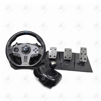 Игровой руль с педалями и коробкой передач PXN V9 Gaming Racing Wheel Black