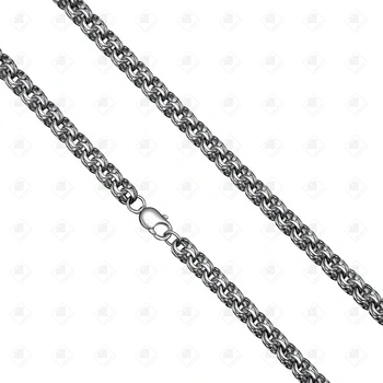 Цепь плетения Бисмарк, серебро I категория 925, вес 80.44 г.