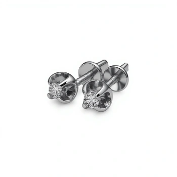 Серьги с Бриллиантами, золото 585 (14K), вес 1.48 г.
