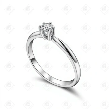 Кольцо с бриллиантом 0,149ct , золото 585 II Категория, вес 1.3 г.