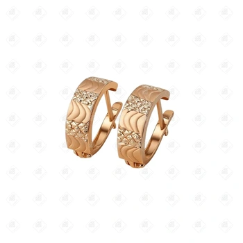 Серьги золотые, золото 585 II Категория, вес 2.05 г.
