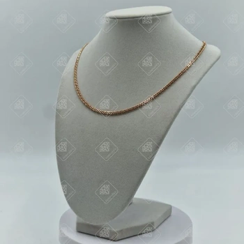 Цепь плетения Двойной ромб, золото 585 II Категория, вес 10.2 г.