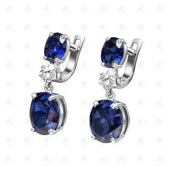 Серьги серебряные, серебро I категория 925, вес 4.7 г.