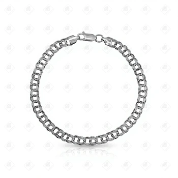 Браслет плетения Бисмарк, серебро I категория 925, вес 10.54 г.