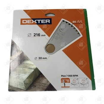 Диск для циркулярной пилы по твердой древесине Dexter 216mm