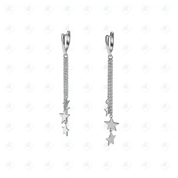 Серьги "Звездочки", серебро I категория 925, вес 3.97 г.