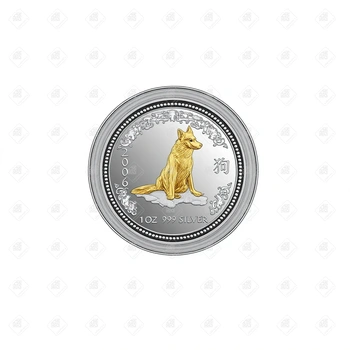 Монета 1 доллар "Year of the Dog" 2006 Год Австралия, серебро 999, вес 31.1 г.
