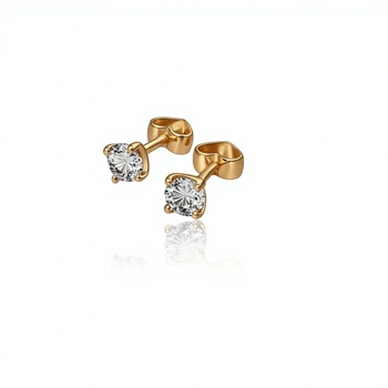 Серьги золотые, золото 585 (14K), вес 1.08 г.