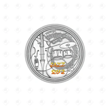 Монета 1000 драмов Джаз Армения 2010 год, серебро I категория 925, вес 28.35 г.